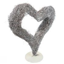 Cuore di pianta in piedi Cuore di vite Decorazione da tavola bianca 36×9×48 cm