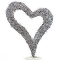 Cuore di pianta in piedi Cuore di vite Decorazione da tavola bianca 36×9×48 cm