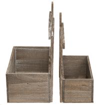 Prodotto Fioriera in legno Mini Flower Box L22/25cm Set di 2