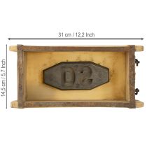 Prodotto Fioriera in legno a forma di mattone riciclato 32×15×10cm