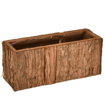 Prodotto Fioriera in legno oblunga in corteccia di pino 27×10cm