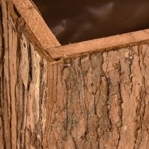 Prodotto Fioriera in legno oblunga in corteccia di pino 27×10cm
