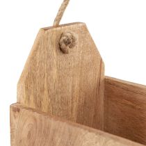 Prodotto Fioriera in legno naturale di juta con manico 35x16x21,5cm
