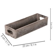 Prodotto Vassoio rettangolare compatto, versatile per decorazione e coltivazione, 23 cm