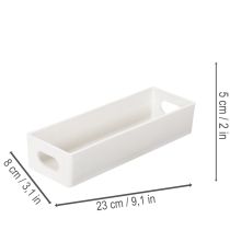 Prodotto Vassoio rettangolare con manici per riporre oggetti e decorare la tavola, 32 cm