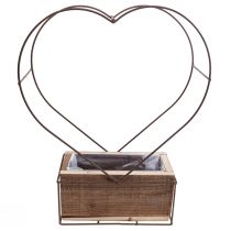 Prodotto Cassetta per piante cuore in legno decorativo ruggine H41cm/39cm set da 2