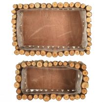 Prodotto Cassetta per piante in legno per erbe aromatiche in betulla L23/28 cm set da 2