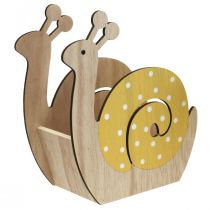 Cassetta per piante lumache in legno cachepot lumaca in legno 19 cm 2 pezzi