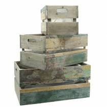 Fioriera scatola di legno 45/39 / 34,5cm 3 pezzi