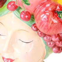 Prodotto Testa di pianta busto donna con frutti tropicali vaso H22cm