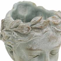 Prodotto Testa di pianta busto grigio-blu Ø8cm H15cm