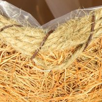 Prodotto Cestino porta piante zucca con decorazione autunnale in lamina arancione Ø18cm H15cm