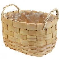 Prodotto Cesto per piante cachepot con manici nature 22/27/33cm set di 3