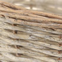 Prodotto Cesto porta piante in vimini naturale grigio-bianco Ø25 H21cm 2pz