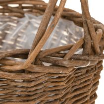 Prodotto Cesto ovale con manico Salice Marrone 28/24cm Set da 2