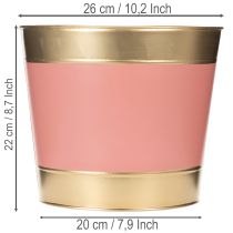 Prodotto Vaso/fioriera in metallo, Ø26cm H22cm, 4 pezzi