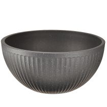Prodotto Vaso per piante in plastica con scanalature antracite Ø30cm