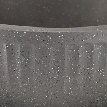 Prodotto Vaso per piante in plastica con scanalature antracite Ø30cm