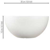 Prodotto Vaso per piante in plastica rotonda bianco Ø25cm H12cm