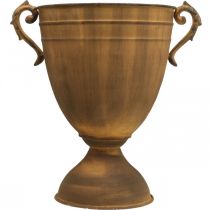 Prodotto Vaso per piante in metallo effetto ruggine, vaso a tazza in metallo Ø22,5 cm H32,5 cm
