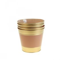 Prodotto Fioriera vaso da fiori in metallo cachepot Ø13cm H12cm 4pz
