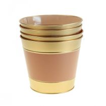 Prodotto Fioriera vaso da fiori in metallo cachepot Ø17cm H14.5cm 4pz