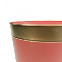 Fioriera vaso da fiori in metallo cachepot Ø17cm H14.5cm 4pz
