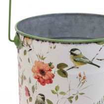 Vaso per piante secchio in metallo decorativo vintage Ø18/15/12cm set di 3