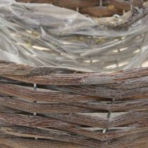 Prodotto Anelli per piante in legno di rattan, grigio naturale, Ø40/45cm, set da 2.