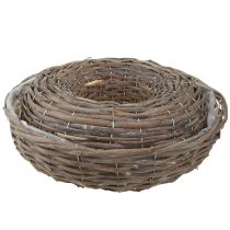 Prodotto Anelli per piante in legno di rattan, grigio naturale, Ø40/45cm, set da 2.