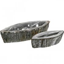 Vaso per piante vaso per piante in legno Jardiniere 46/31,5 cm set di 2
