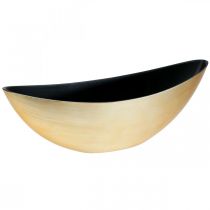 Ciotola per piante ovale vaso decorativo jardiniere oro 39×12×13 cm