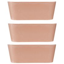 Prodotto Ciotola per piante ovale ciotola decorativa plastica rosa marrone 27×11×10 cm 3pz