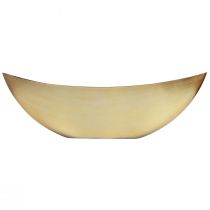 Portavaso per piante in barca nero oro 55×15×18 cm