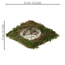 Prodotto Ciotola per piante Tralci e muschio Cesto lamina 31×17×6cm