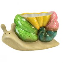 Prodotto Vaso decorativo per lumache vaso da fiori in ceramica colorato 19×8,5×11 cm
