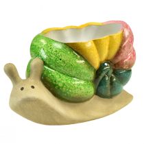 Prodotto Vaso decorativo per lumache vaso da fiori in ceramica colorato 19×8,5×11 cm