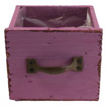 Prodotto Cassetto per piante in legno scatola decorativa per piante viola 12,5 cm