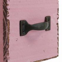 Prodotto Cassetto per piante in legno scatola decorativa per piante rosa 12,5 cm