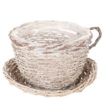 Prodotto Cestino con tazza e piattino decorativo, grande decorazione da tavola 34 cm