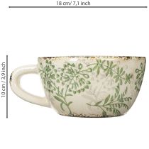 Prodotto Vaso in ceramica con motivo floreale, decorazione per la stanza, 18 cm