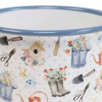 Tazza per piante tazza decorativa smaltata motivi da giardino Ø11cm
