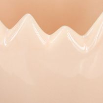 Prodotto Vaso da fiori a forma di uovo con bordo spezzato per un posizionamento creativo su davanzali e tavoli, 9 cm, 3 pezzi