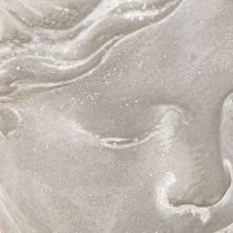 Prodotto Portavaso decorativo testa di donna bianco lavato 15×16×21 cm