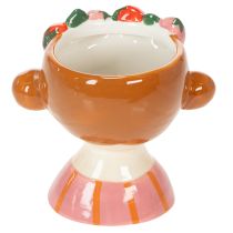 Prodotto Volto di ragazza in un vaso di fiori con fragole addormentate, decorazione per soggiorno, primavera, 13 cm