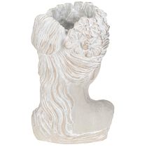Prodotto Scultura di donna Vaso da fiori Pietra fusa Aspetto antico 33,5cm