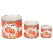 Prodotto Vasi decorativi in ceramica con motivo a pomodoro per accenti eleganti per la casa, 14 cm, set da 3
