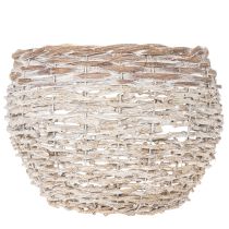 Prodotto Cesto rotondo intrecciato, grande cesto decorativo per piante, 23 cm