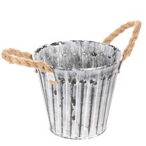 Prodotto Vaso per piante con manici, fioriera in metallo, vaso decorativo per piante Ø14,5 cm