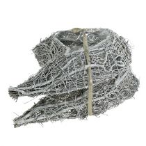 Prodotto Decorazione funebre a forma di cuore con pianta rampicante bianca, 30x23 cm, set da 2 pezzi, decorazione per copertura tombale